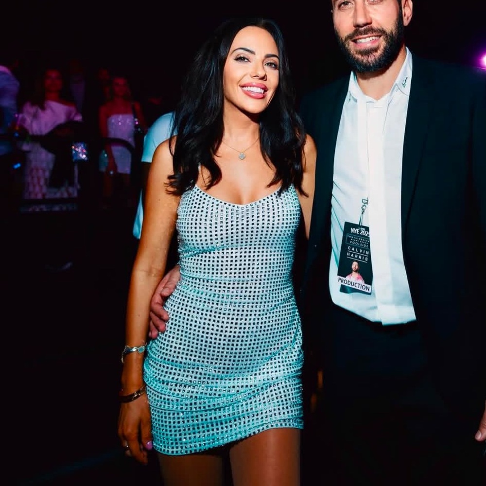 Oh Polly Silver Embellished halter sexy clubbing party white mini dress xsmall 2